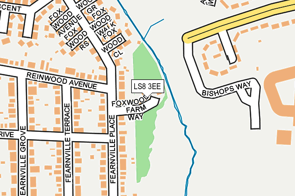 LS8 3EE map - OS OpenMap – Local (Ordnance Survey)