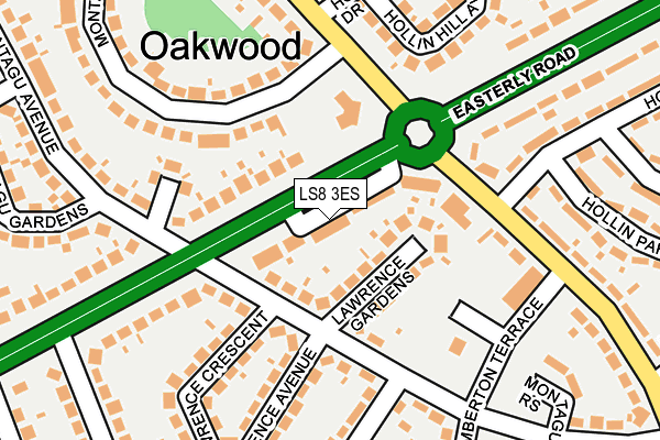 LS8 3ES map - OS OpenMap – Local (Ordnance Survey)