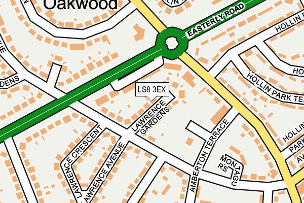 LS8 3EX map - OS OpenMap – Local (Ordnance Survey)