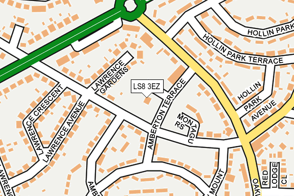 LS8 3EZ map - OS OpenMap – Local (Ordnance Survey)