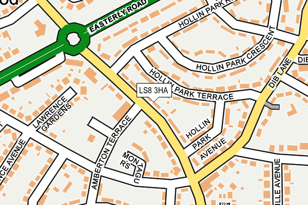 LS8 3HA map - OS OpenMap – Local (Ordnance Survey)