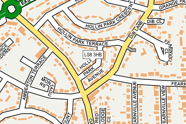 LS8 3HB map - OS OpenMap – Local (Ordnance Survey)