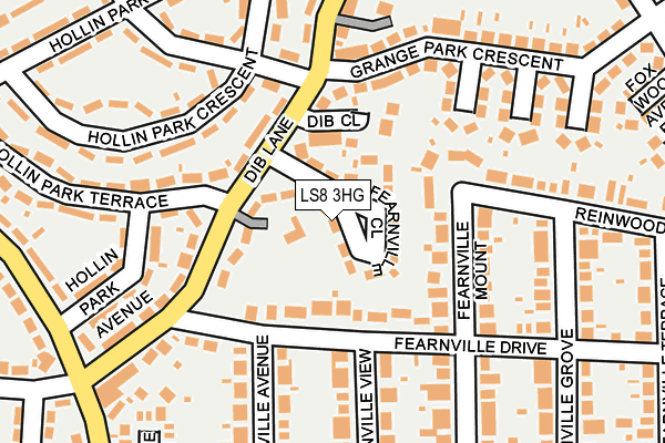 LS8 3HG map - OS OpenMap – Local (Ordnance Survey)