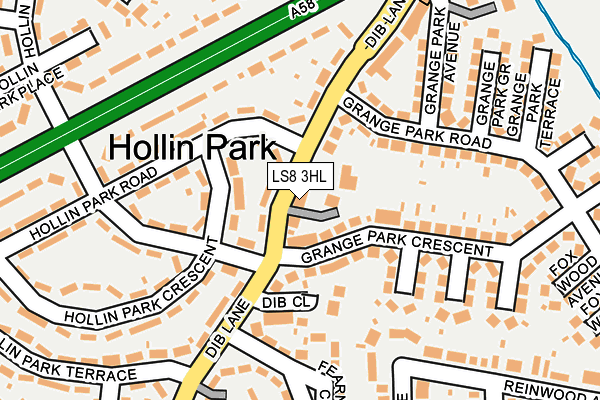 LS8 3HL map - OS OpenMap – Local (Ordnance Survey)