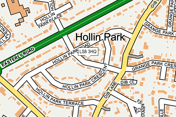 LS8 3HQ map - OS OpenMap – Local (Ordnance Survey)