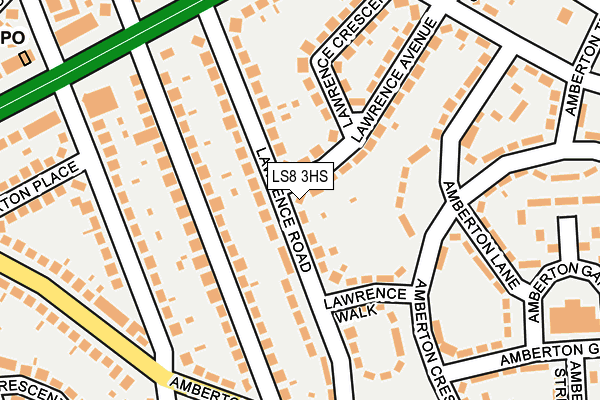 LS8 3HS map - OS OpenMap – Local (Ordnance Survey)