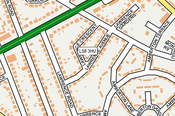 LS8 3HU map - OS OpenMap – Local (Ordnance Survey)