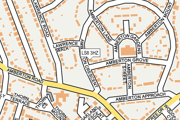 LS8 3HZ map - OS OpenMap – Local (Ordnance Survey)