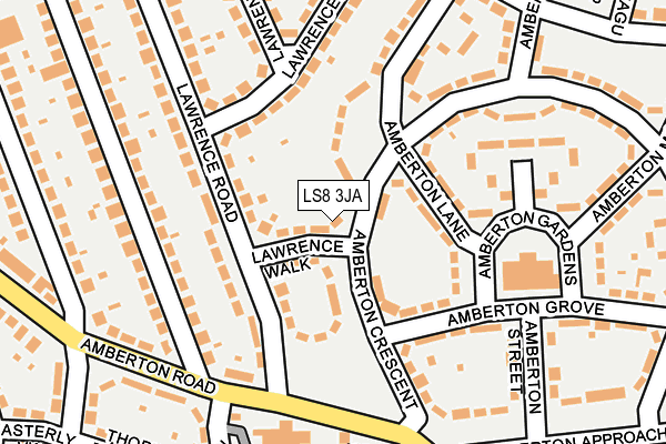 LS8 3JA map - OS OpenMap – Local (Ordnance Survey)