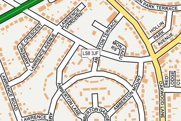 LS8 3JF map - OS OpenMap – Local (Ordnance Survey)