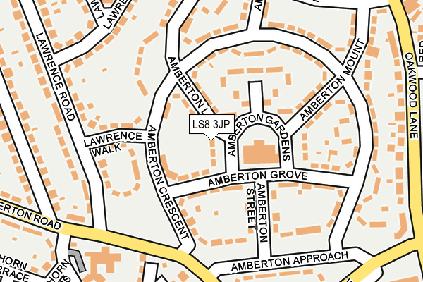 LS8 3JP map - OS OpenMap – Local (Ordnance Survey)