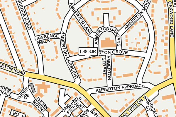 LS8 3JR map - OS OpenMap – Local (Ordnance Survey)