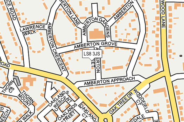 LS8 3JS map - OS OpenMap – Local (Ordnance Survey)