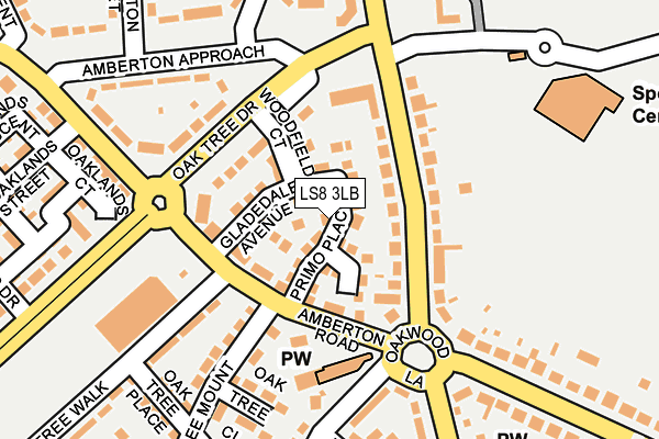 LS8 3LB map - OS OpenMap – Local (Ordnance Survey)