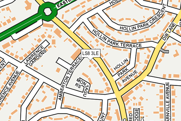 LS8 3LE map - OS OpenMap – Local (Ordnance Survey)