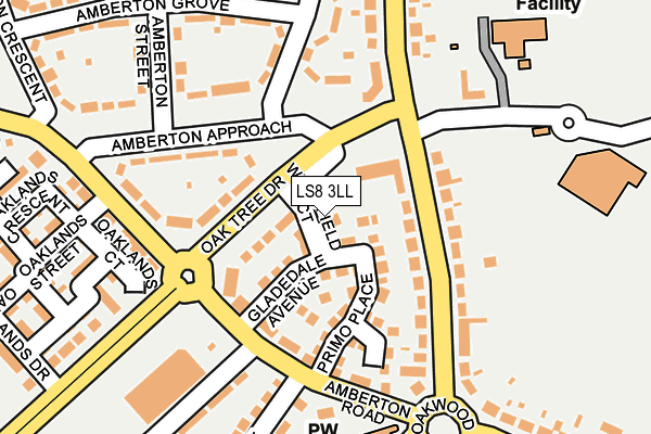 LS8 3LL map - OS OpenMap – Local (Ordnance Survey)
