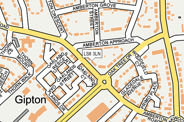 LS8 3LN map - OS OpenMap – Local (Ordnance Survey)