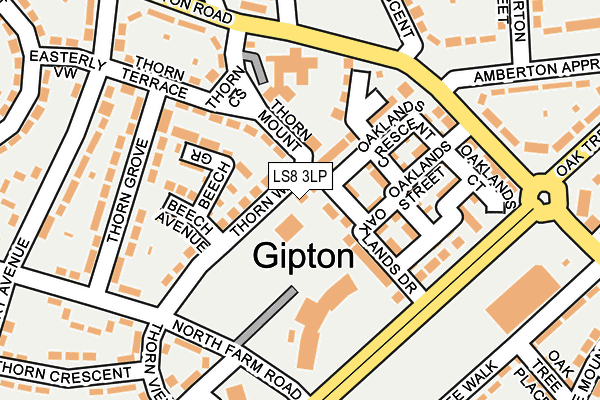 LS8 3LP map - OS OpenMap – Local (Ordnance Survey)