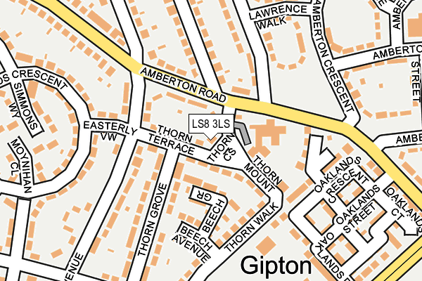 LS8 3LS map - OS OpenMap – Local (Ordnance Survey)