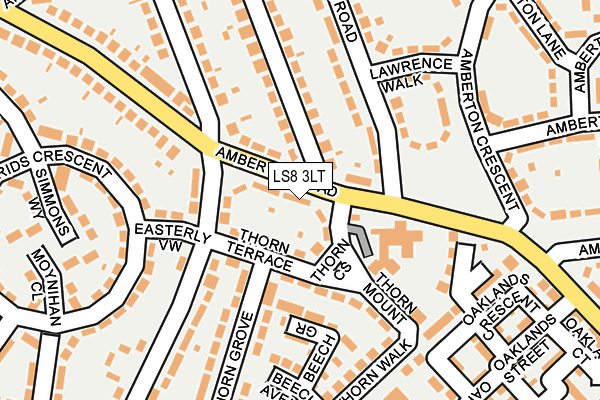 LS8 3LT map - OS OpenMap – Local (Ordnance Survey)