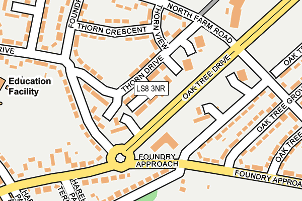 LS8 3NR map - OS OpenMap – Local (Ordnance Survey)