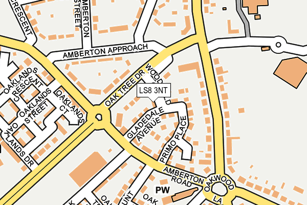 LS8 3NT map - OS OpenMap – Local (Ordnance Survey)