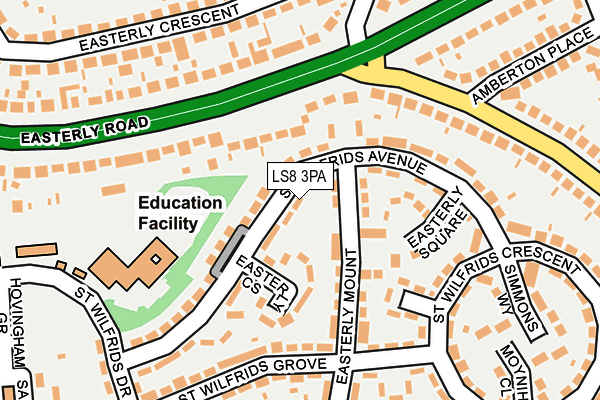 LS8 3PA map - OS OpenMap – Local (Ordnance Survey)