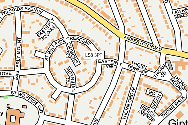 LS8 3PT map - OS OpenMap – Local (Ordnance Survey)