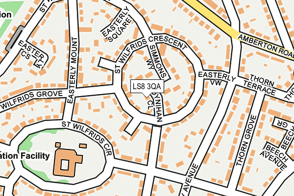 LS8 3QA map - OS OpenMap – Local (Ordnance Survey)