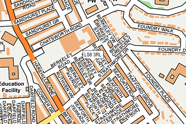 LS8 3RL map - OS OpenMap – Local (Ordnance Survey)