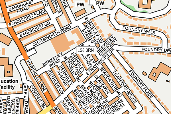 LS8 3RN map - OS OpenMap – Local (Ordnance Survey)