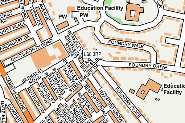 LS8 3RP map - OS OpenMap – Local (Ordnance Survey)