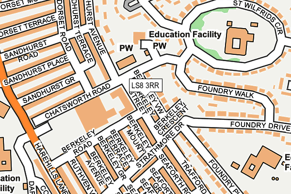 LS8 3RR map - OS OpenMap – Local (Ordnance Survey)