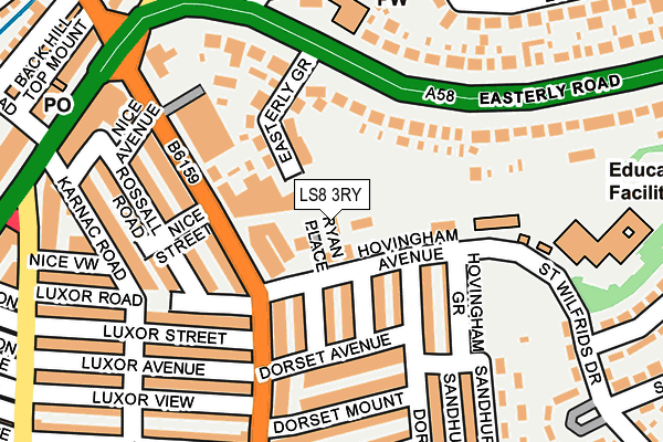 LS8 3RY map - OS OpenMap – Local (Ordnance Survey)