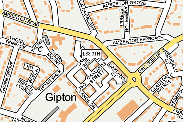 LS8 3TH map - OS OpenMap – Local (Ordnance Survey)