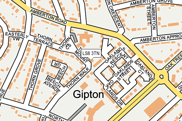 LS8 3TN map - OS OpenMap – Local (Ordnance Survey)