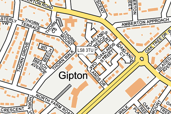 LS8 3TU map - OS OpenMap – Local (Ordnance Survey)