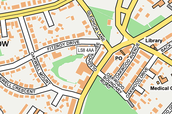 LS8 4AA map - OS OpenMap – Local (Ordnance Survey)