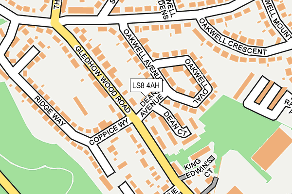LS8 4AH map - OS OpenMap – Local (Ordnance Survey)