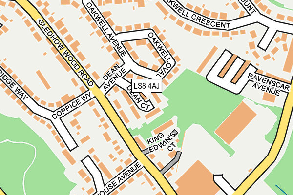 LS8 4AJ map - OS OpenMap – Local (Ordnance Survey)