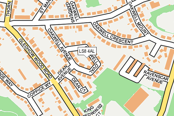 LS8 4AL map - OS OpenMap – Local (Ordnance Survey)
