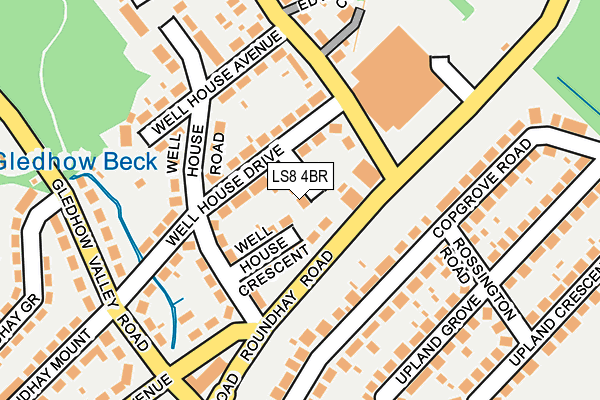 LS8 4BR map - OS OpenMap – Local (Ordnance Survey)