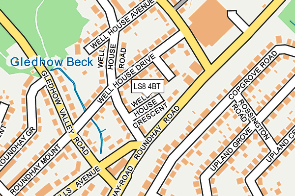LS8 4BT map - OS OpenMap – Local (Ordnance Survey)
