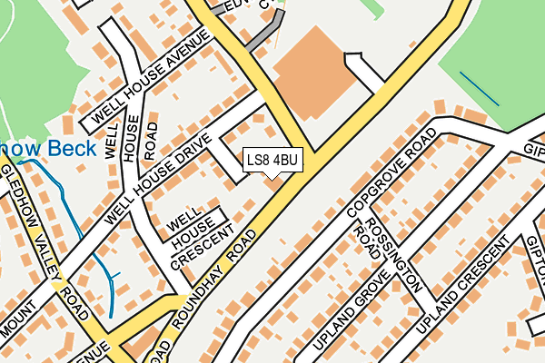 LS8 4BU map - OS OpenMap – Local (Ordnance Survey)