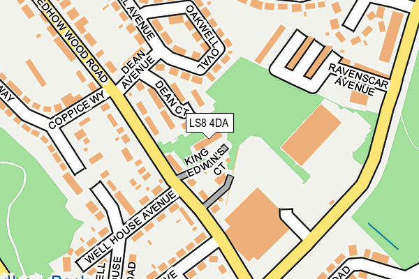 LS8 4DA map - OS OpenMap – Local (Ordnance Survey)