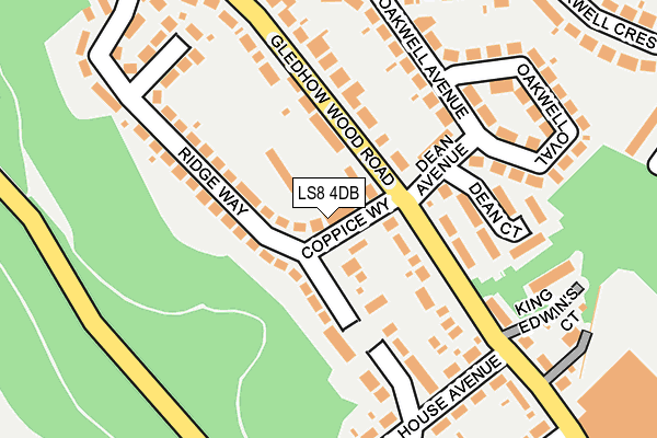 LS8 4DB map - OS OpenMap – Local (Ordnance Survey)