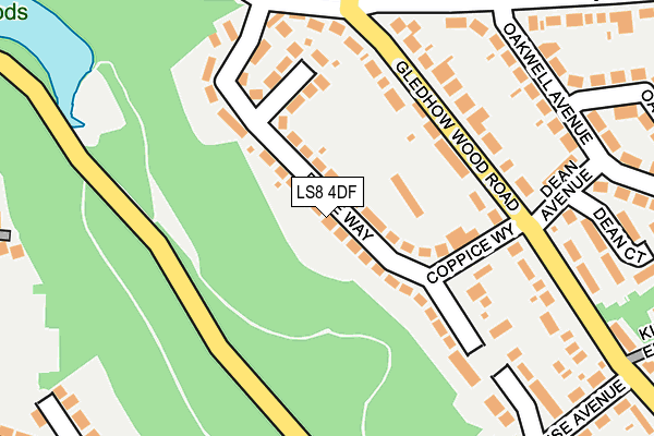 LS8 4DF map - OS OpenMap – Local (Ordnance Survey)