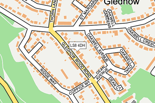LS8 4DH map - OS OpenMap – Local (Ordnance Survey)