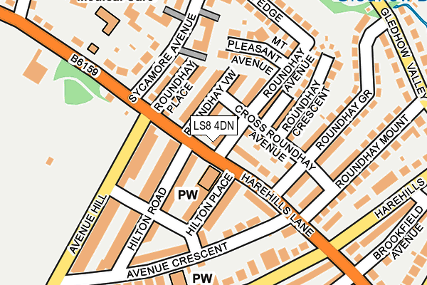 LS8 4DN map - OS OpenMap – Local (Ordnance Survey)