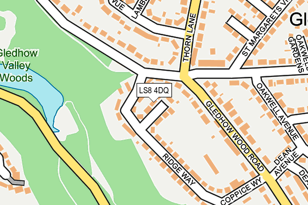 LS8 4DQ map - OS OpenMap – Local (Ordnance Survey)